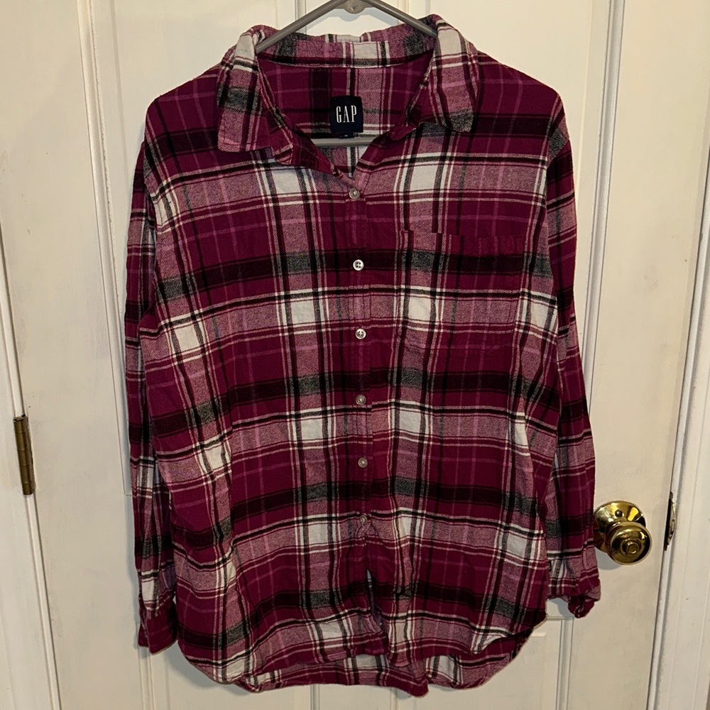 GAP women’s plaid shirt! Pink!